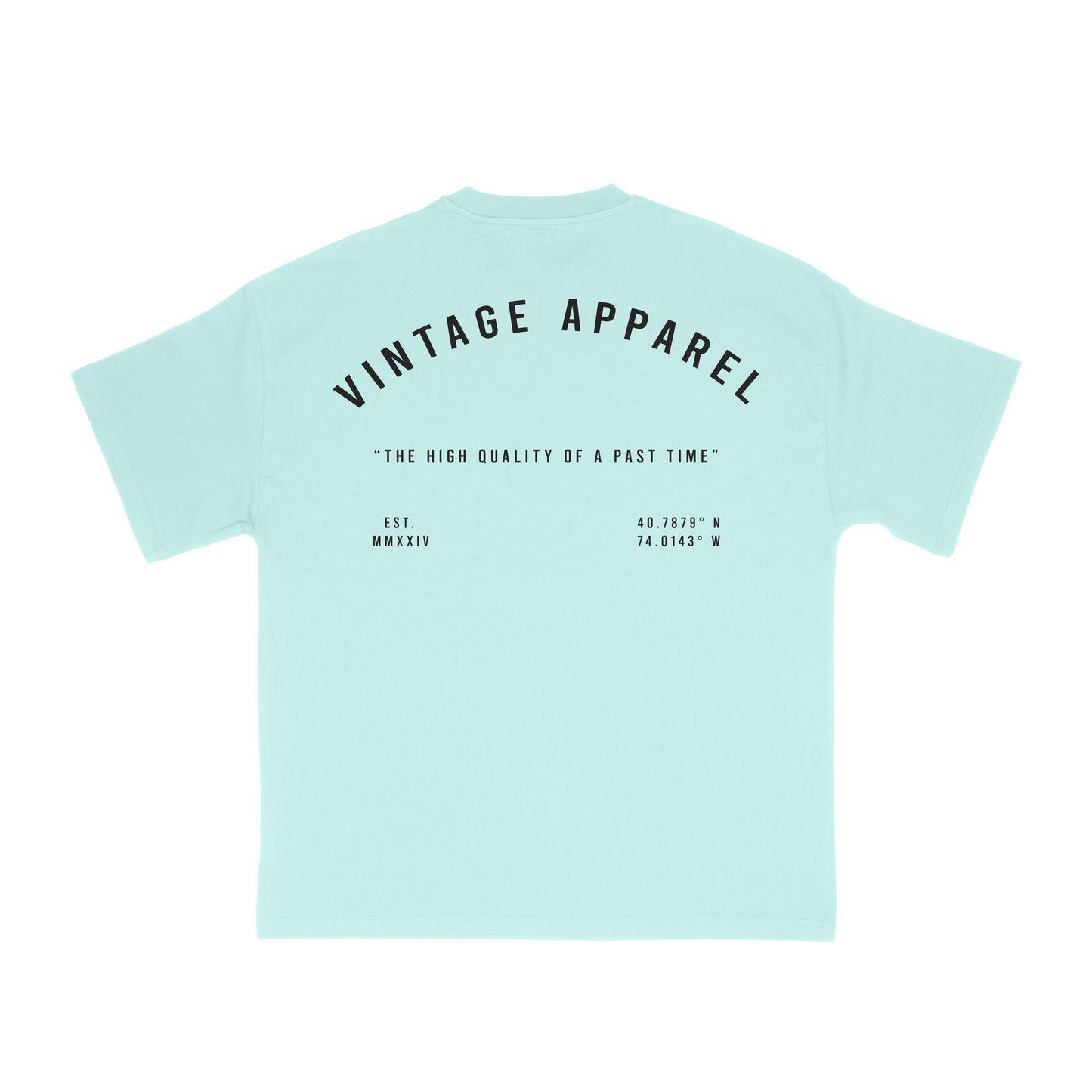 Vintage Classic Boxy Tee- Mineral Blue