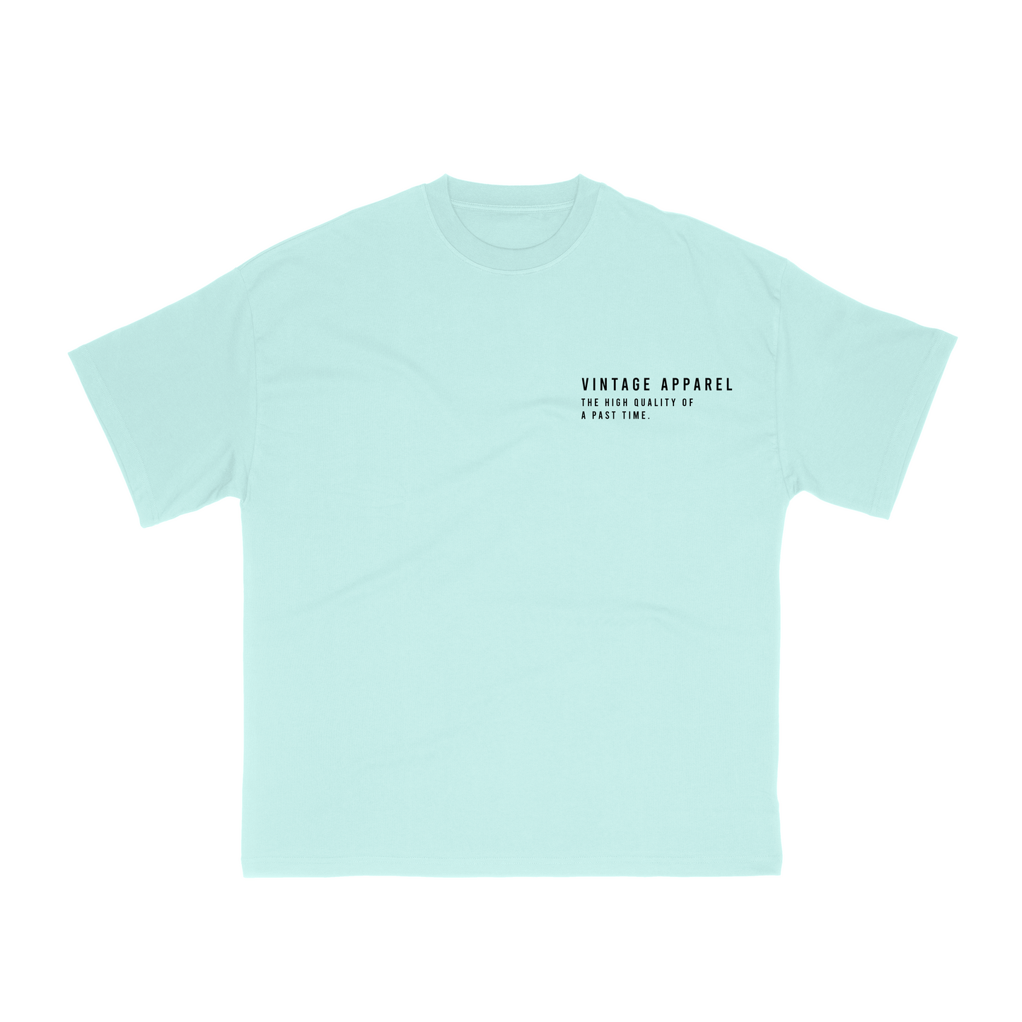 Vintage Classic Boxy Tee- Mineral Blue